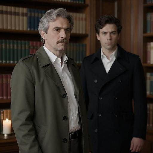 Mysterious Encounter in a Dim Library