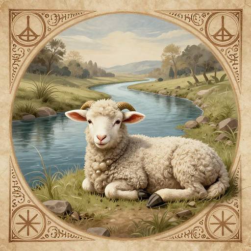 Biblical Peace Symbols with Lamb