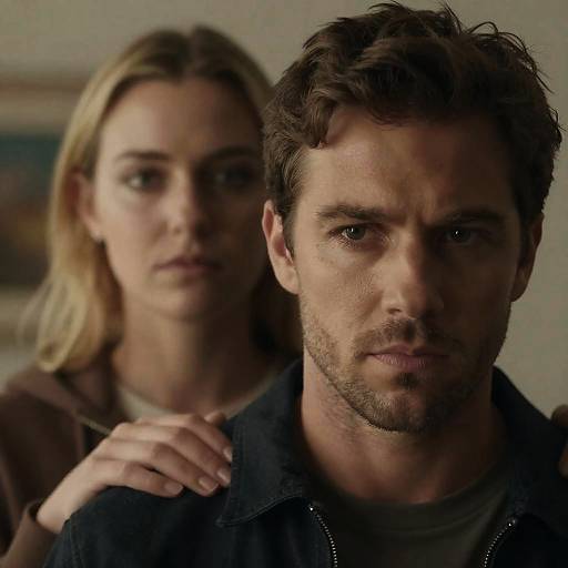 Intense Close-Up of a Couple