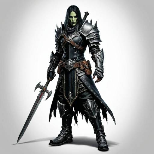 Undead Rogue in Black Leather Armor