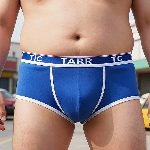 Cartoon Character with Retro Boxer Bulge