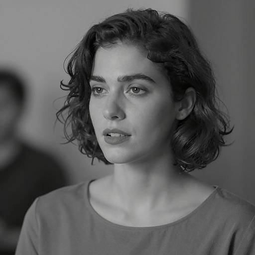 Elegant Black-and-White Portrait of a Woman