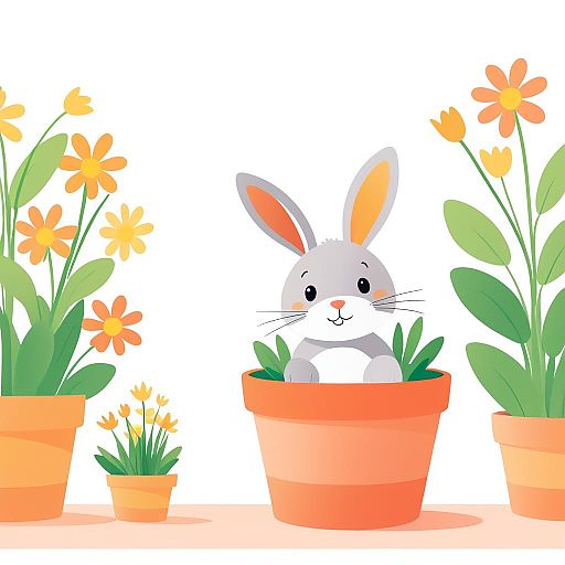 Charming Rabbit Illustration for Kids