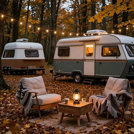 Cozy Autumn Evening Camping Retreat