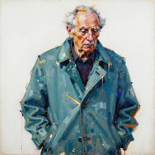 Expressionist Semi-Abstract Elderly Portrait