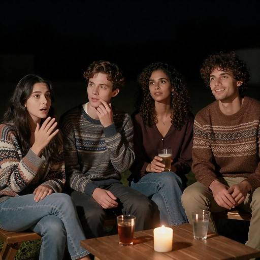 Cozy Night Out with Friends Photograph