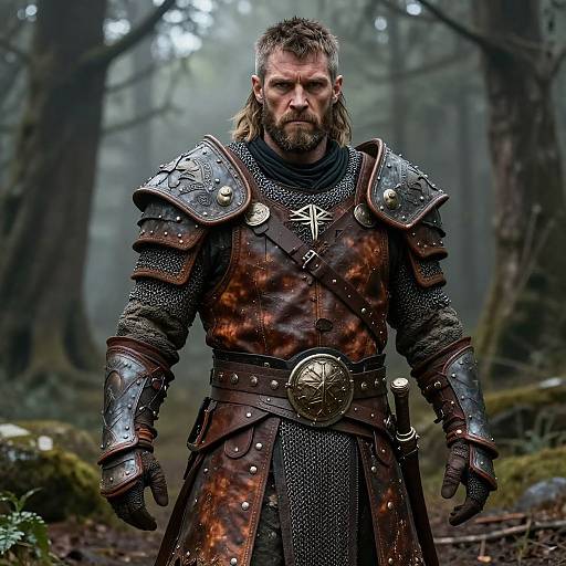 Rugged Ranger Armor in Misty Forest