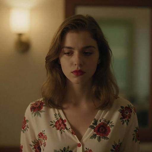 Intense Portrait of a Young Woman