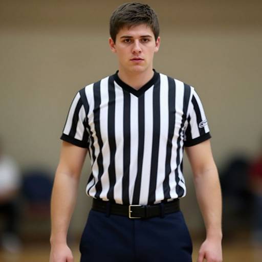 Realistic Male Basketball Referee Portrait