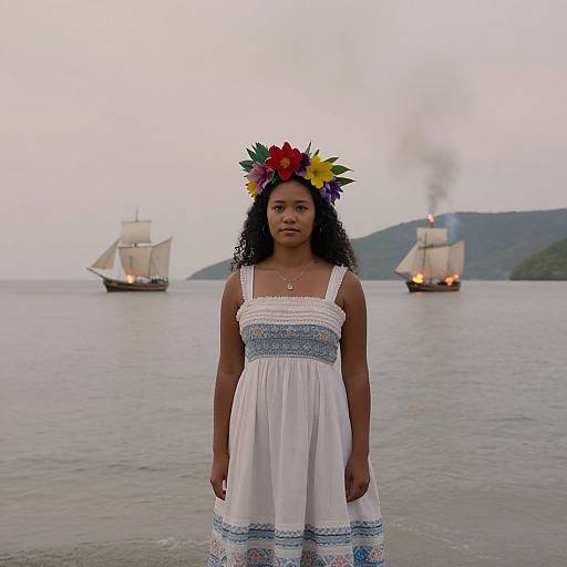 Polynesian Woman in Victorian Lagoon