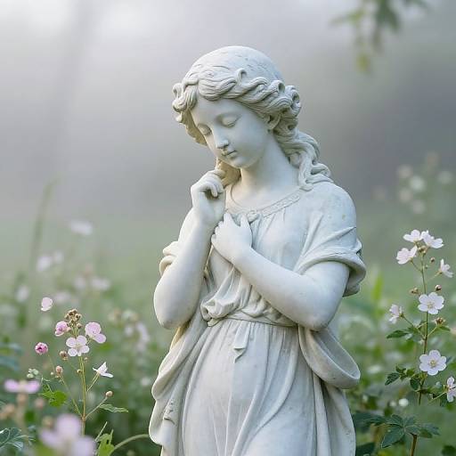 Serene Prudence Statue in Garden