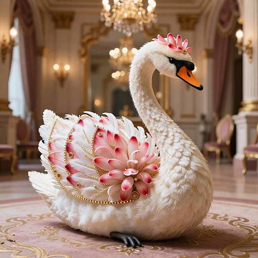 Elegant Swan-Shaped Blooming Ginger Lily