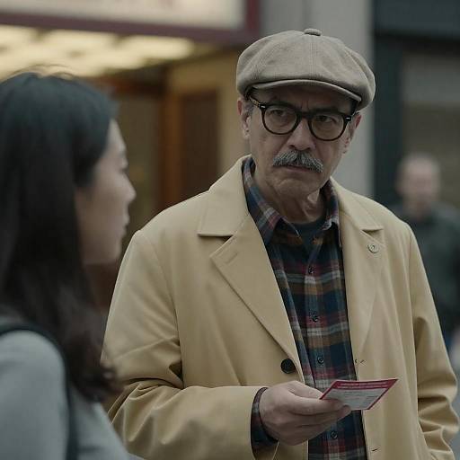 Urban Night Scene with Distinct Characters