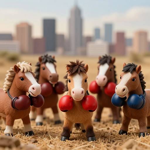 Mini Boxing Horses in Tundra City