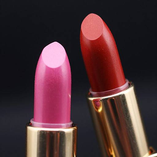 Elegant Close-Up of Vibrant Lipsticks