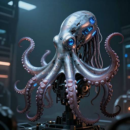 Cyberpunk Biomechanical Octopus