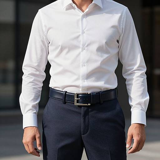 Stylish European Man with Statement Belt
