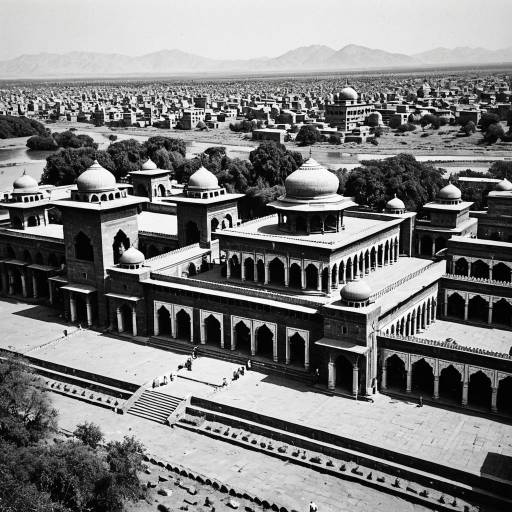 Historic Mughal Architecture with Cityscape