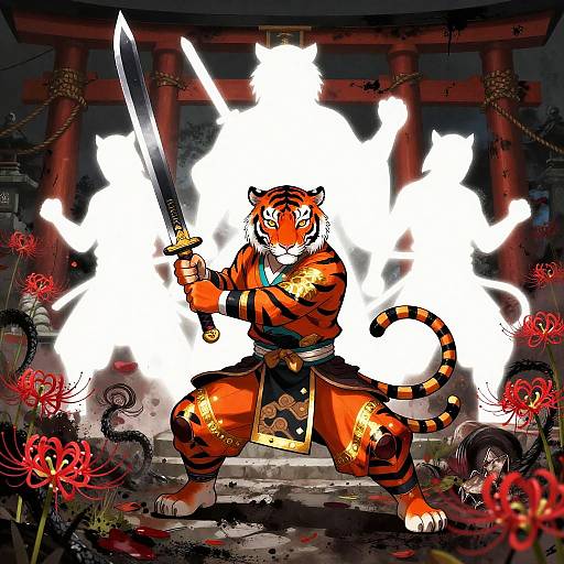 Kazeful Tiger Samurai Demon Slayer