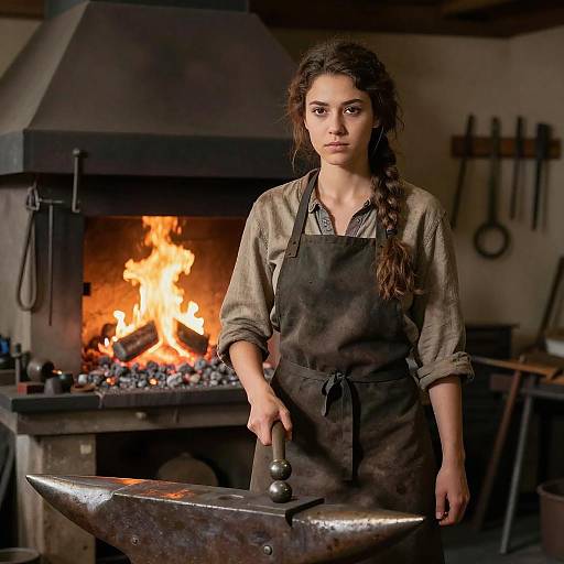 Rangefinder Portrait: Young Blacksmith at Forge