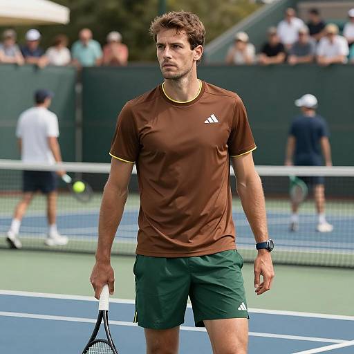 Male Tennis Player on Court