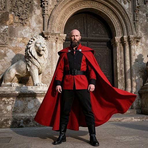 Confident Bearded Man by Majestic Archway