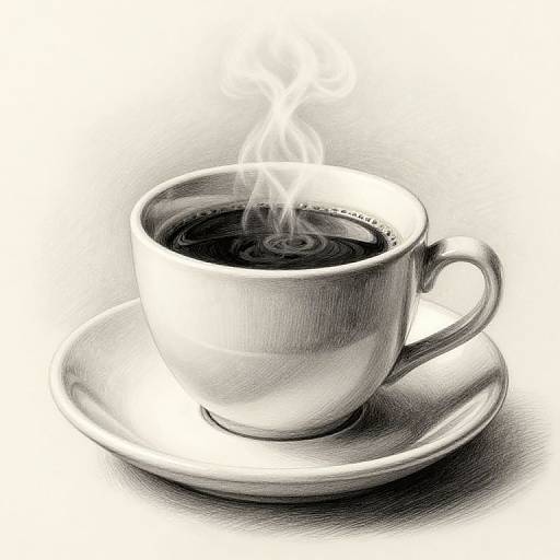 Photorealistic Graphite Coffee Cup Drawing