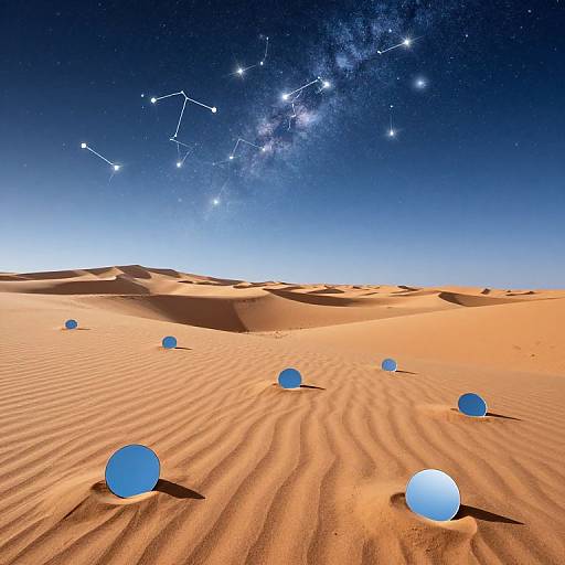 Mirrored Desert with Ghostly Astronomers