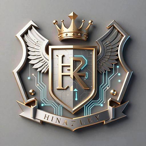 Futuristic AI Family Crest Design