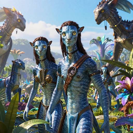 Avatar Females Exploring Lush Pandora