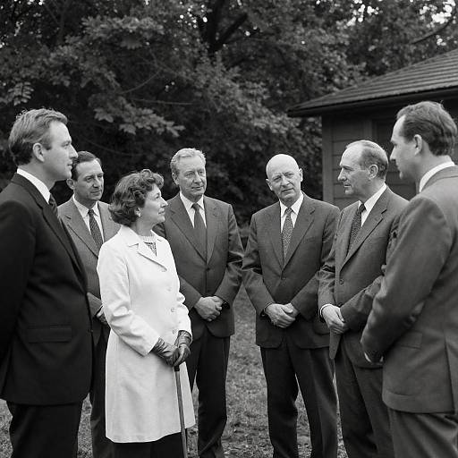 Vintage Group Portrait in Black and White