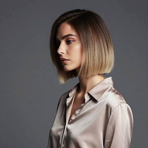 Pompadour Fade on Woman in Silk