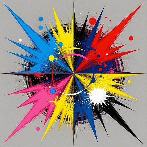 Metallic Neo-Expressionist Comic Fusion