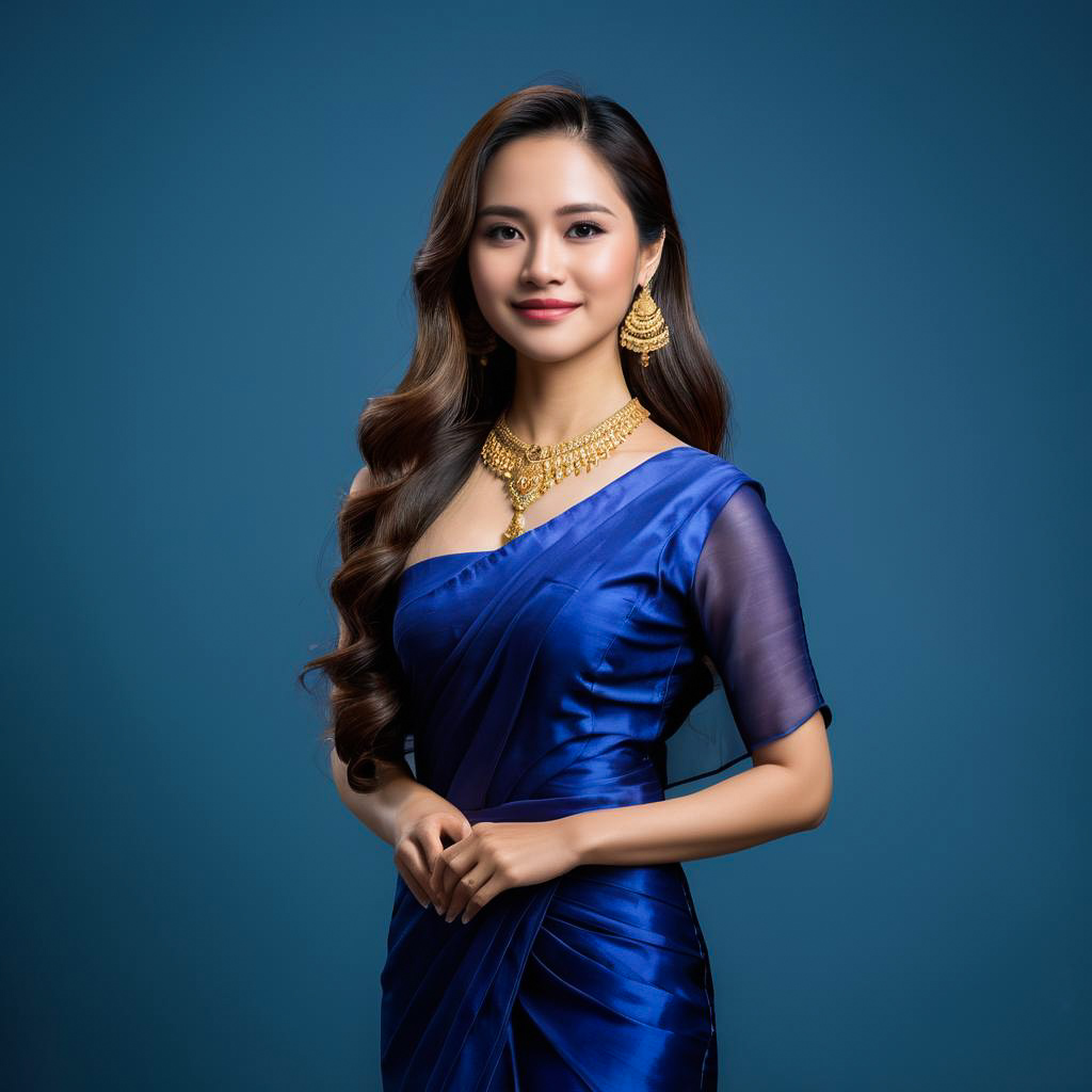 Elegant Thai Woman in Traditional Dress