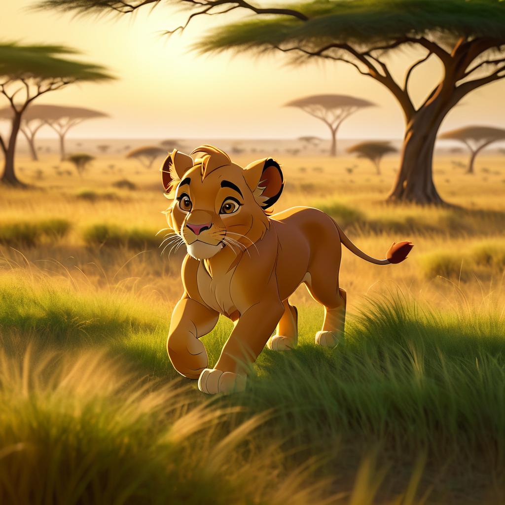 Simba's Cinematic Savannah Adventure