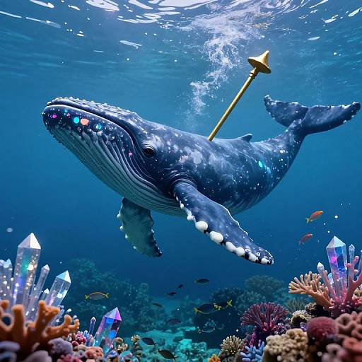 Surreal Crystal Ocean Whale