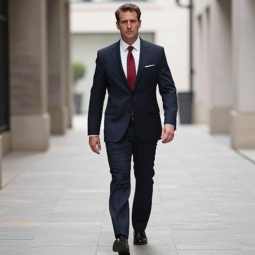 Man in Formal Defense Suit