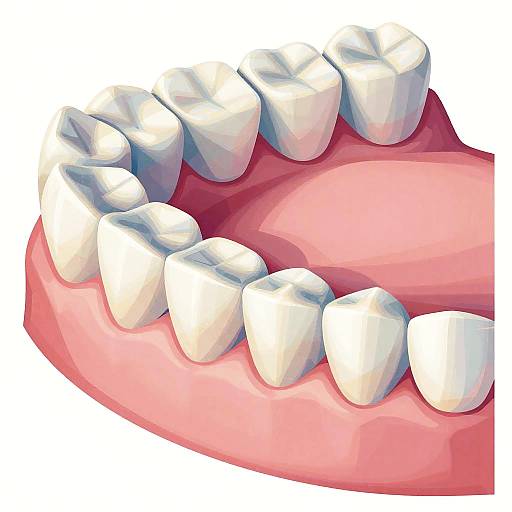 Abstract Vibrant Rectangular Teeth Illustration