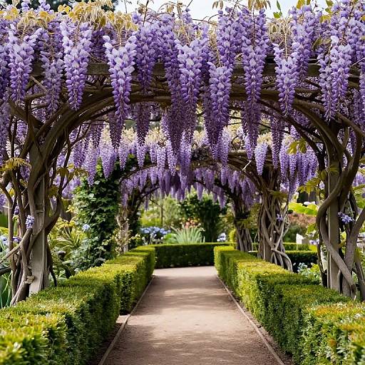 Vibrant Wisteria Archway in Bardini Gardens