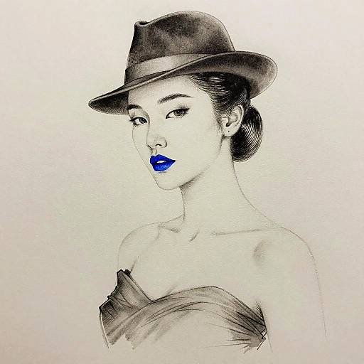 Cyberpunk Ink Portrait of Man