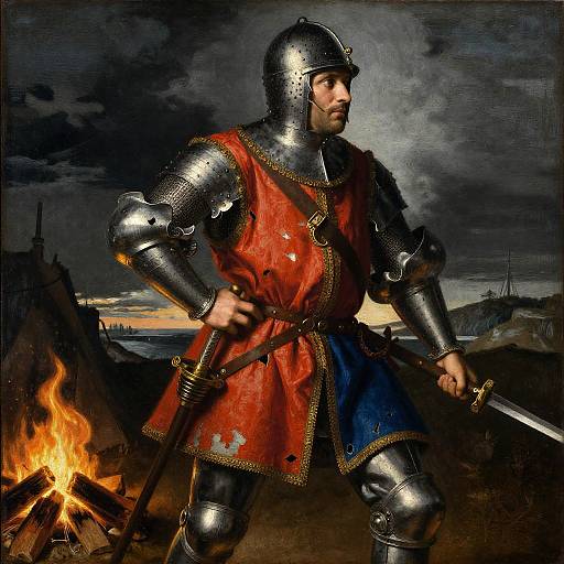 Colorful Landsknecht Mercenary Portrait