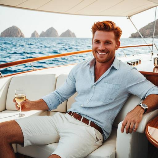 Charming Red-Haired Yacht Vibes
