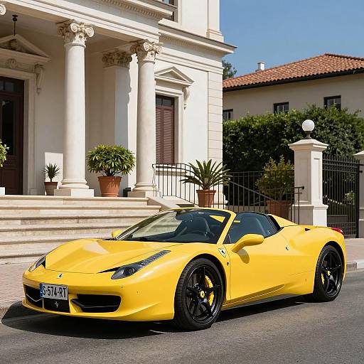 Sunny Yellow Ferrari 458 Italia Scene