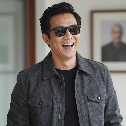 Cheerful Man in Sunglasses Portrait