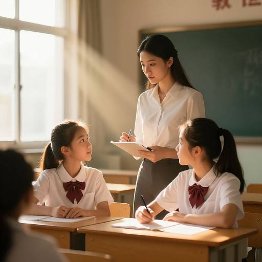 Art Deco Teacher's Proud Gaze