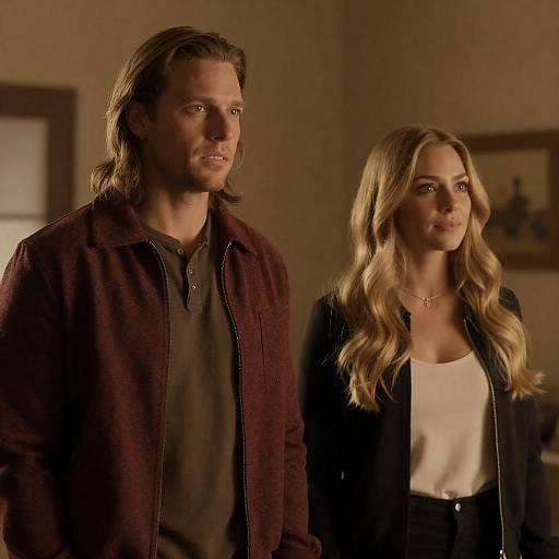 Warm Rustic Indoor Portrait of Couple