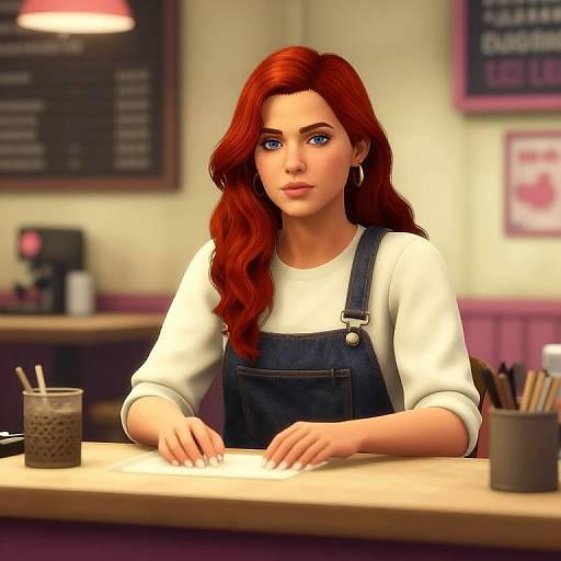 GTAV Character Erika Hunter at UwU Cafe