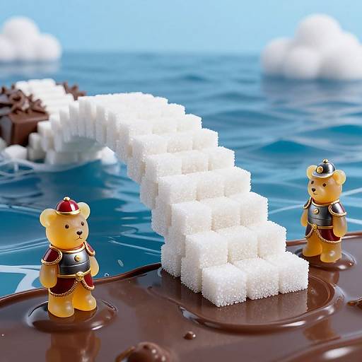 Sugar Cube Bridge with Gummy Bear Guards