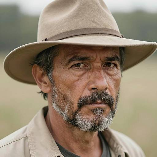 Focused Rugged Man in Soft Focus