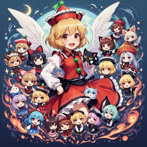 Chibi Girls with Horns and Ears